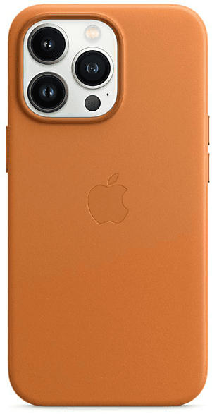 Apple Leder Case mit MagSafe in Goldbraun für iPhone 13 Pro; Schutzhülle