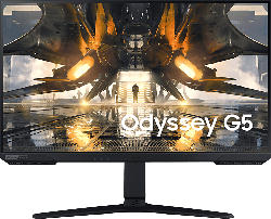 Samsung Gaming Monitor Odyssey G5, 27 Zoll, WQHD, 165Hz, 1ms, 350cd, VESA DisplayHDR 400, IPS, FreeSync Premium, Schwarz
