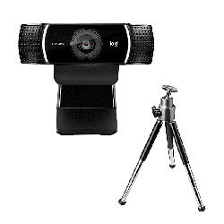 Logitech C922 Pro Stream Webcam mit Stativ, Full-HD 1080p, USB, Schwarz
