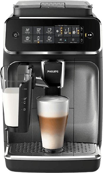 Philips EP3246/70 Serie 3200 Latte GO Plus Kaffeevollautomat (Matt Schwarz, Keramikmahlwerk, 15 bar, externer Milchbehälter)
