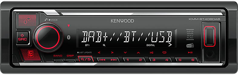 Kenwood Autoradio KMM-BT408DAB Digital Media Receiver mit DAB+ und Bluetooth