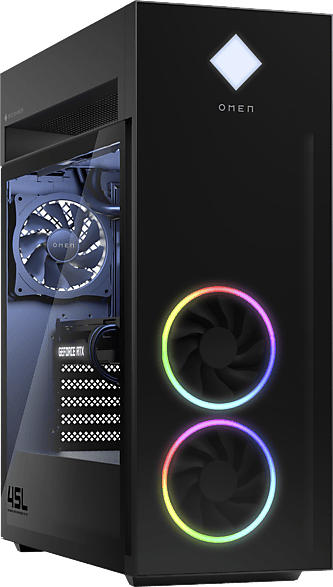 HP Gaming PC OMEN GT21-1901ng, i7-13700K, 32GB DDR5 RAM, 1TB SSD, RTX 3080, Win11, Flüssigkeitskühlung für Prozessor, Schwarz