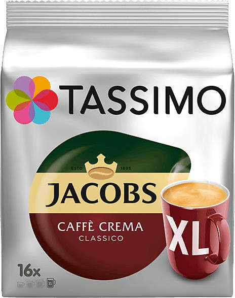 Tassimo Kaffeekapsel Crema Classico XL (16 Kapseln, Kompatibles System: Tassimo); Kaffeekapseln 16 Stück