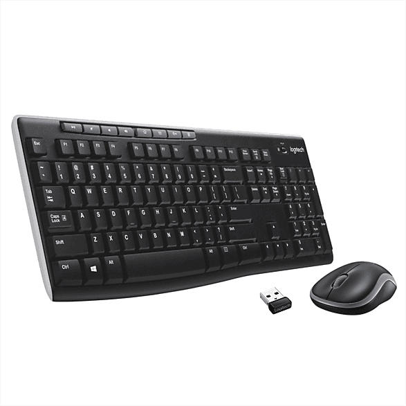 Logitech MK270 kabellose Tastatur- und Maus-Set für Windows, Kompakte Maus, 8 Sondertasten, PC, Laptop; Tastatur und Maus