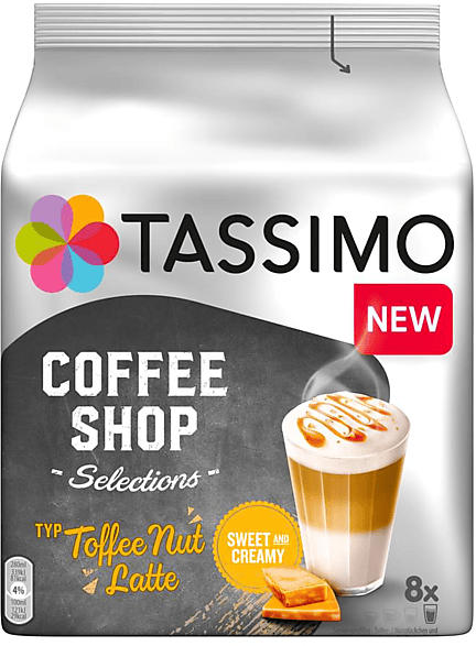 Tassimo Kaffeekapsel Coffee Shop Toffee Nut Latte (8 Stk., Kompatibles System: Tassimo); Kaffeekapsel 8 Stück