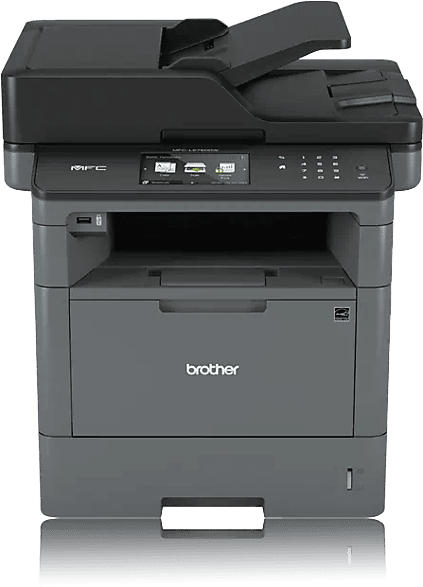 Brother Multifunktionsdrucker MFC-L5750DW, A4, 40 S./Min, S/W-Laser, Duplex, 12.3cm Farb-Touchscreen, WLAN/Ethernet, Grau/Schwarz