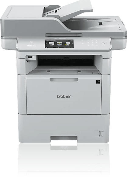Brother Multifunktionsdrucker MFC-L6800DW, A4, 46 S./Min, S/W-Laser, NFC, Duplex, 12.3cm Farb-Touchscreen, WLAN/Ethernet, Weiß/Grau