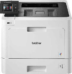 Brother Laserdrucker HL-L8360CDW, A4, 31 S./Min, Farblaser, NFC, Duplex, WLAN/Ethernet, 6.8cm Touch Farbdisplay, Weiß/Schwarz