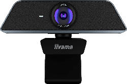iiyama Konferenz-Webcam UC CAM120UL-1 for Business, 4K UHD, 8 Megapixel, 120° Sichtfeld (FoV), USB-C, 2 Mikrofone, 360° Rotierbar, Schwarz