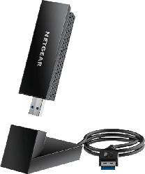 Netgear Nighthawk AX3000 WLAN Adapter, WiFi 6E, USB 3.0, 2.4 - 6GHz, Schwarz