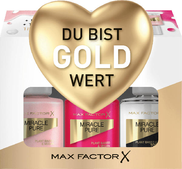 MAX FACTOR Geschenk-Set Nagellacke Miracle Pure 202 & 265 + gratis Top Coat