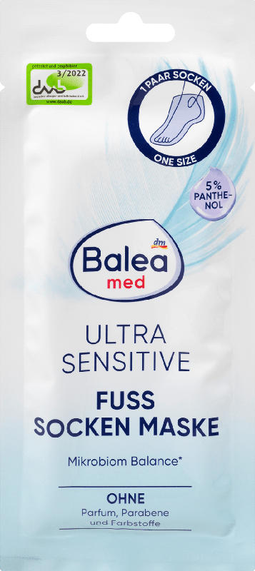 Balea MED Ultra Sensitive Fuß Socken Maske (1 Paar)