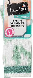 Fascino Socken mit Batik-Muster, Gr. 35-38, weiß, grün
