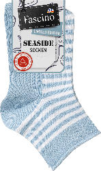 Fascino Socken mit Rollrand, Gr. 35-38, blau