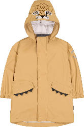 Mikk-Line Regenjacke mit Leoparden-Kapuze, beige, Gr. 110/116