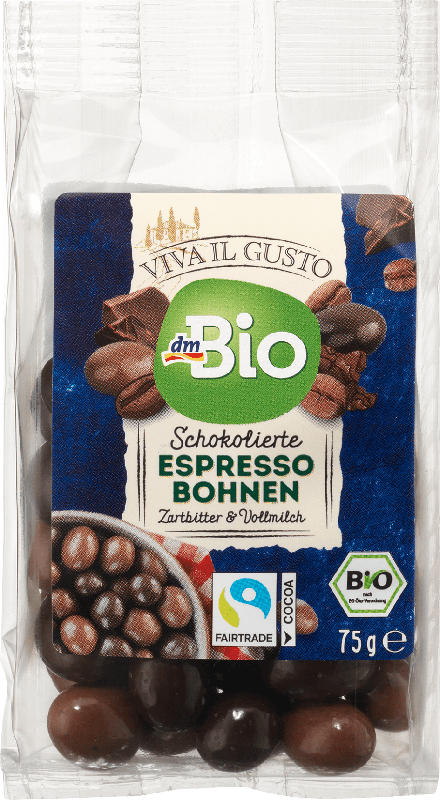 dmBio Schokolierte Espressobohnen Zartbitter & Vollmilch