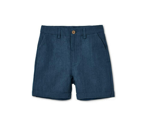 Bermuda-Shorts mit Leinen
