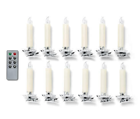 12 LED-Weihnachtsbaum-Kerzen