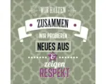 Hornbach Glasbild Respekt zeigen 30x30 cm GLA1920