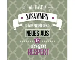 Glasbild Respekt zeigen 30x30 cm GLA1920
