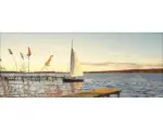 Hornbach Glasbild Lonely Sailing Boat 30x80 cm GLA2017