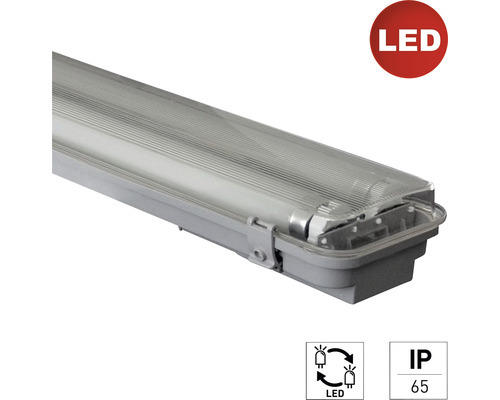 LED (Feuchtraum-)Wannenleuchte Classic grau 2-flammig mit Leuchtmittel IP65 2x9 W 1800 lm 4000 K neutralweiß 675 mm