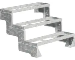 Außentreppe Pertura Tallis ohne Geländer 3 Einlegestufen 80 cm Metall