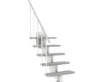 Hornbach Außentreppe Pertura Petros mit Geländer 5 Stufen Trimax 80 cm grau