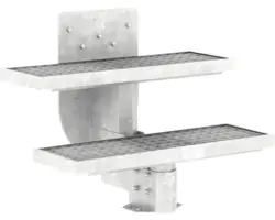 Außentreppe Pertura Petros ohne Geländer 2 Stufen 80 cm Gitterrost