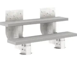 Außentreppe Pertura Petros ohne Geländer 2 Stufen Trimax 120 cm grau