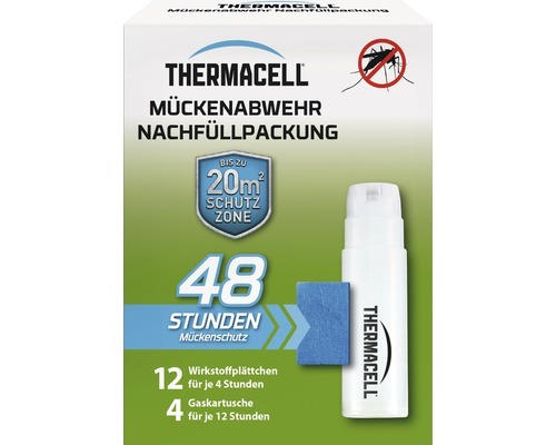 Mückenabwehr Nachfüll-Set Thermacell 12 Plättchen & 4 Kartuschen