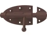 Hornbach Türriegel Duravis 112x72 mm Ø16 mm rostbraun 1 Stück