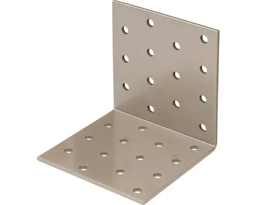 Lochplattenwinkel Duravis 80x80x80 mm perlbeige 1 Stück