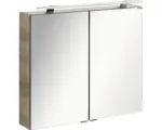 Hornbach Spiegelschrank FACKELMANN Luxor 2 türig Steinesche 80x72,5x16 cm LED