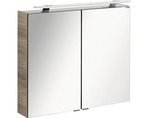 Spiegelschrank FACKELMANN Luxor 2 türig Steinesche 80x72,5x16 cm LED