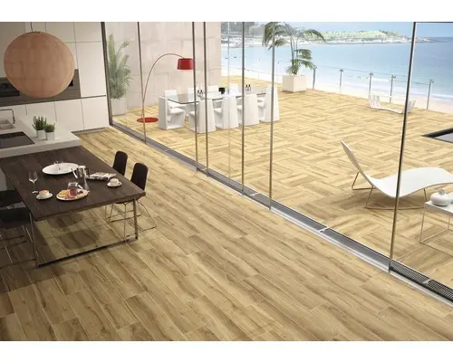 Feinsteinzeug Terrassenplatte Limewood roble 59,2 x 59,2 x 2 cm R11C