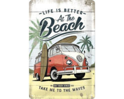 Blechschild VW Bulli Beach 20x30 cm