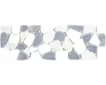Hornbach Natursteinmosaik Marmor BO Ciot GW19 10,0x30,0 cm grau weiß schwarz