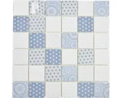Glasmosaik Emily 41 30,0x30,0 cm blau