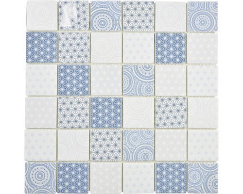 Glasmosaik Emily 41 30,0x30,0 cm blau