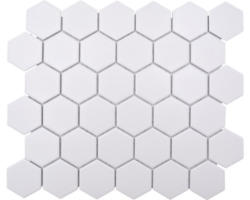 Keramikmosaik Hexagon HX AT51 32,5x28,1 cm weiß