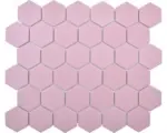 Hornbach Keramikmosaik Hexagon HX AT51 32,5x28,1 cm altrosa