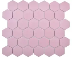 Keramikmosaik Hexagon HX AT51 32,5x28,1 cm altrosa