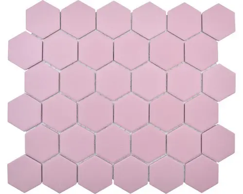 Keramikmosaik Hexagon HX AT51 32,5x28,1 cm altrosa