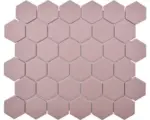 Hornbach Keramikmosaik Hexagon HX AT54 32,5x28,1 cm klinkerrot