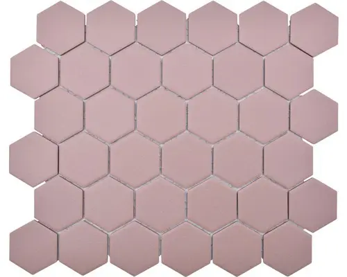 Keramikmosaik Hexagon HX AT54 32,5x28,1 cm klinkerrot