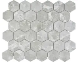 Keramikmosaik Hexagon HX Curio MG 32,5x28,1 cm grau