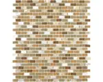 Hornbach Glasmosaik mit Naturstein Crystal XCM B15S 31,0x28,5 cm beige