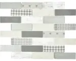 Hornbach Glasmosaik XCM BR89 Brick 29,7x25,8 cm grau