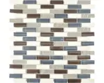 Hornbach Glasmosaik mit Stein XCM IL037 29,8x30,4 cm beige braun